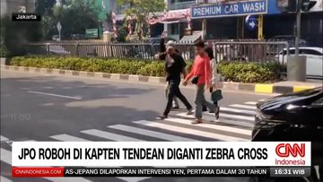 Jembatan Penyeberangan Orang di Kapten Tendean Roboh, Kini Diganti Zebra Cross