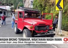 Kebakaran Hutan di Gunung Bromo, Wisatawan Tetap Padati Lokasi Wisata